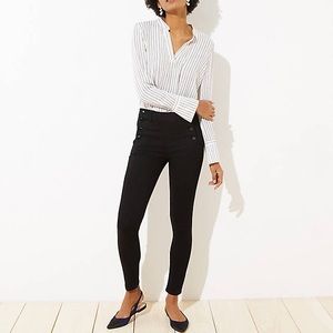Loft Black Sailor Skinny Jeans